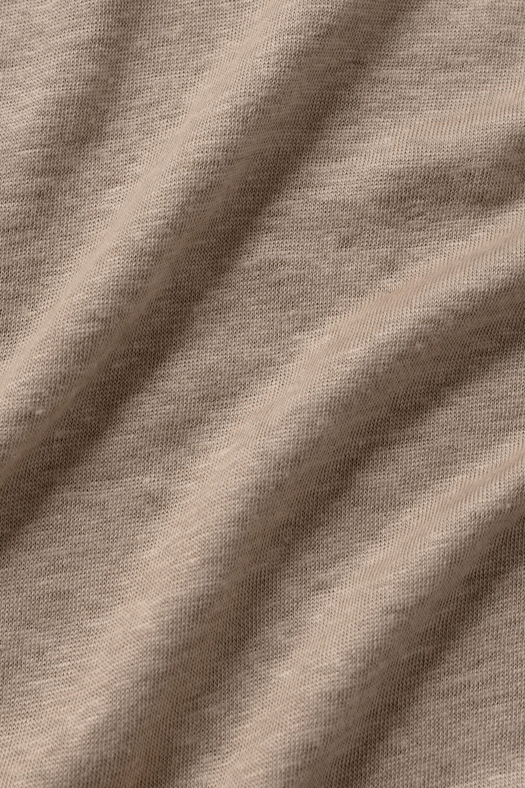 Linen Jersey Coastal Long Sleeve Button Up - Gravel