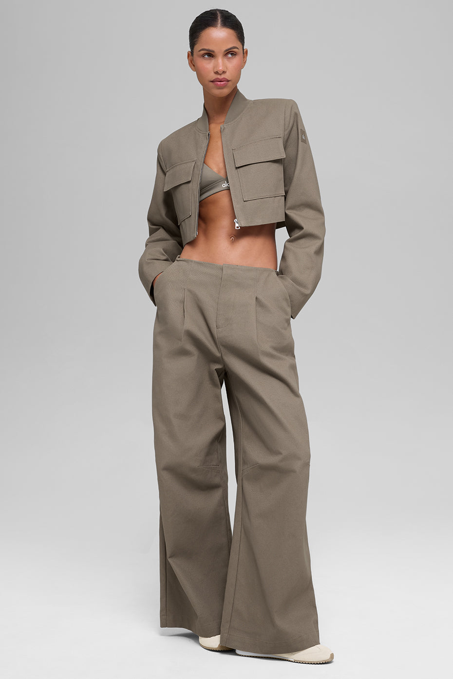 Cropped Main Character Jacket - Light Cocoa