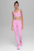 Airbrush High-Waist Heart Throb Legging - Candy Heart Pink/White