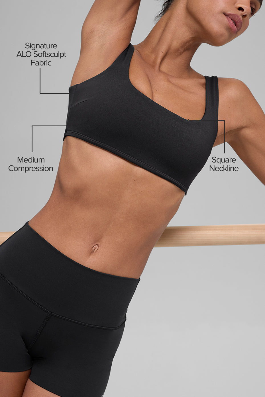 ALO Softsculpt Precision Bra - Black